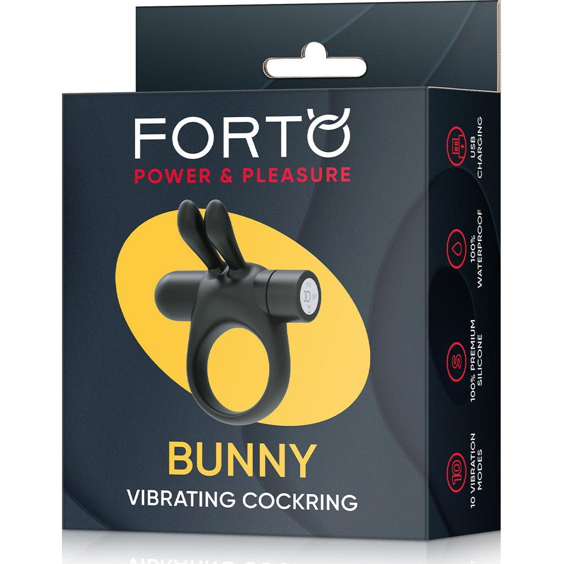 Bunny Vibrating Cockring Black