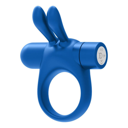 Bunny Vibrating Cockring Blue