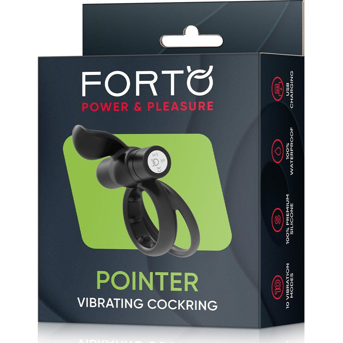 Pointer Vibrating Cockring Black