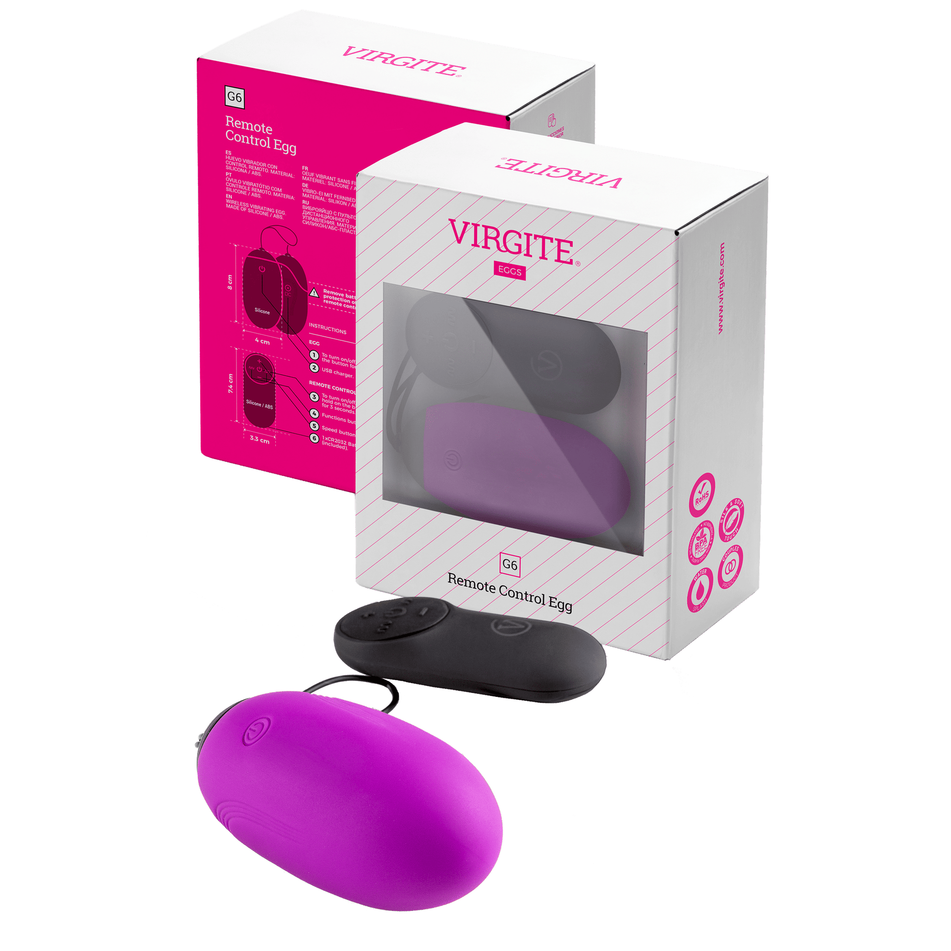 "G6" vibraattorimuna kaukosäätimellä