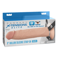 9 Inch Silicone Hollow Strap-On Dual Density