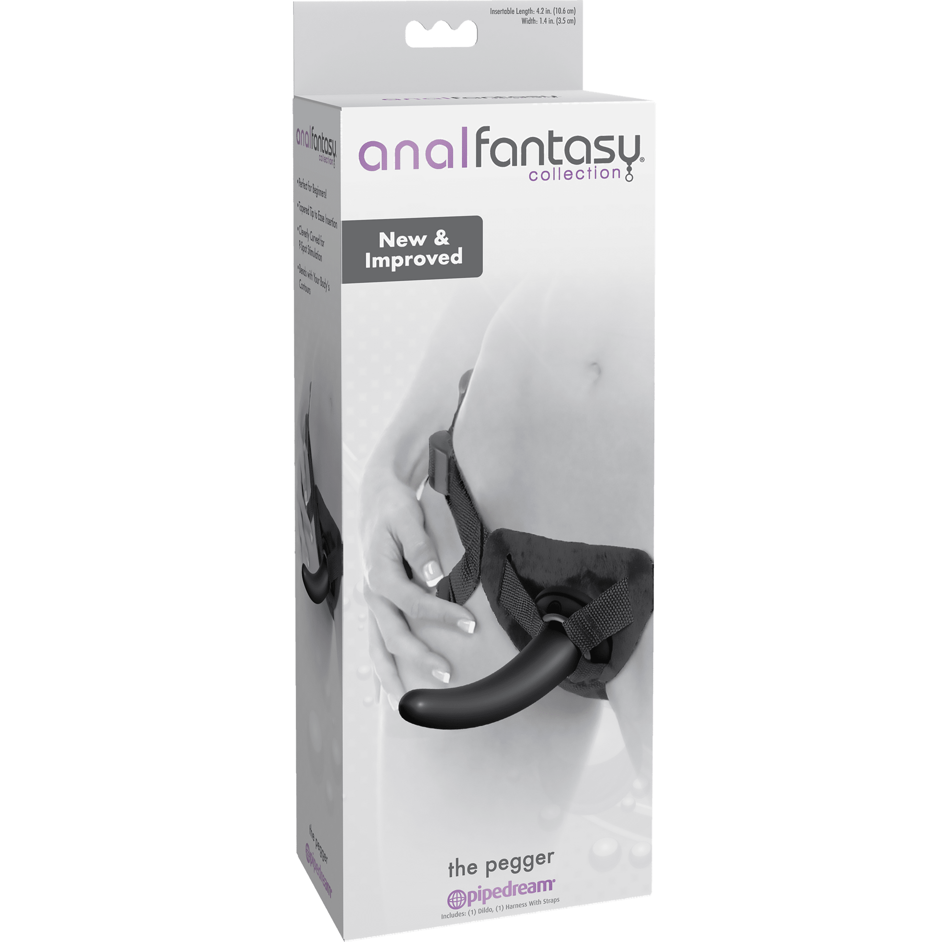 Anaalidildo strap-on vyöllä