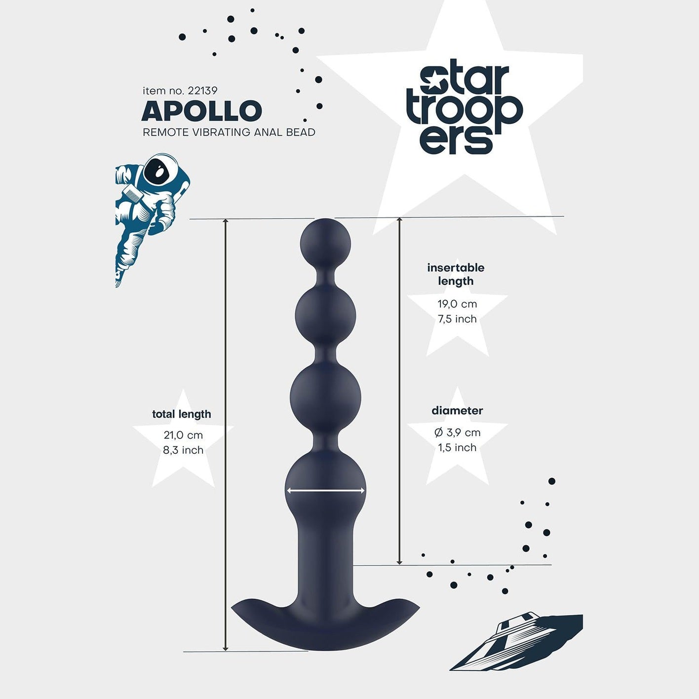 Apollo Remote Vibrating Anal Bead