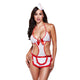 Nurses Negligee With Red Details And Hat