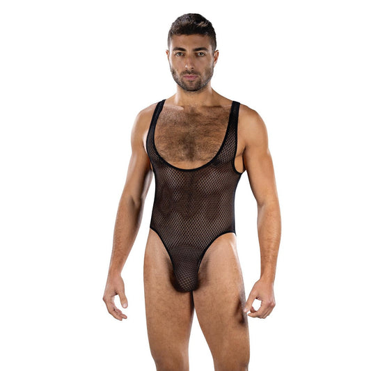 Fierce Deep V Mesh Bodysuit