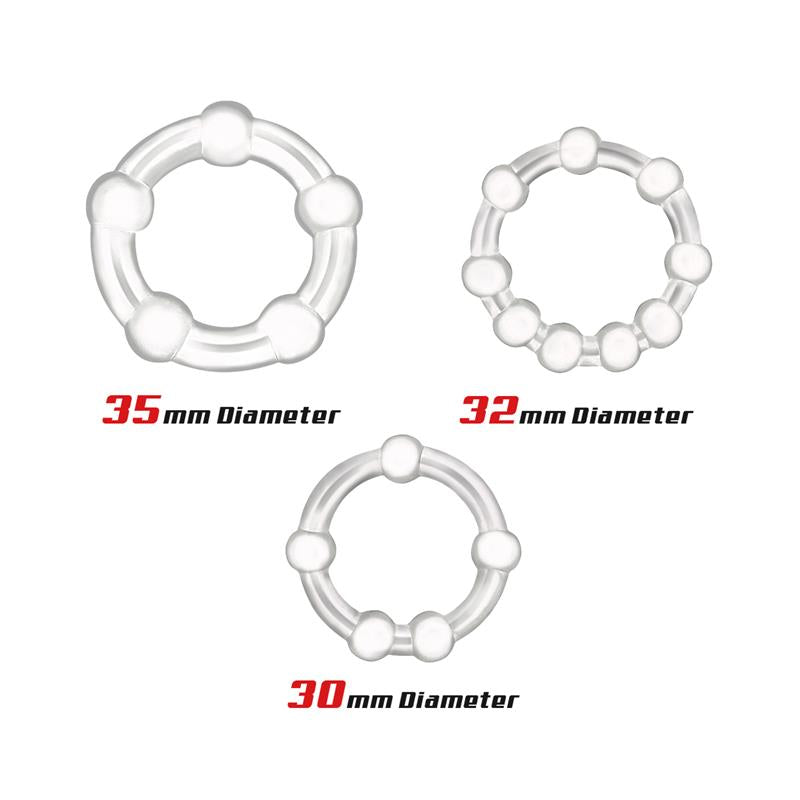BEAST RINGS - 3 kpl penisrenkaat