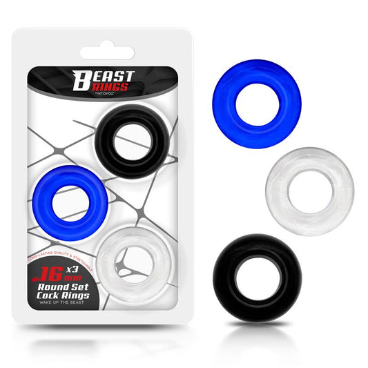 BEAST RINGS - 3 penisrenkaan paketti