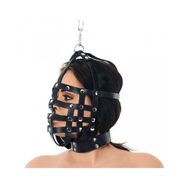 BONDAGE PLAY - naamio ripustusrenkaalla