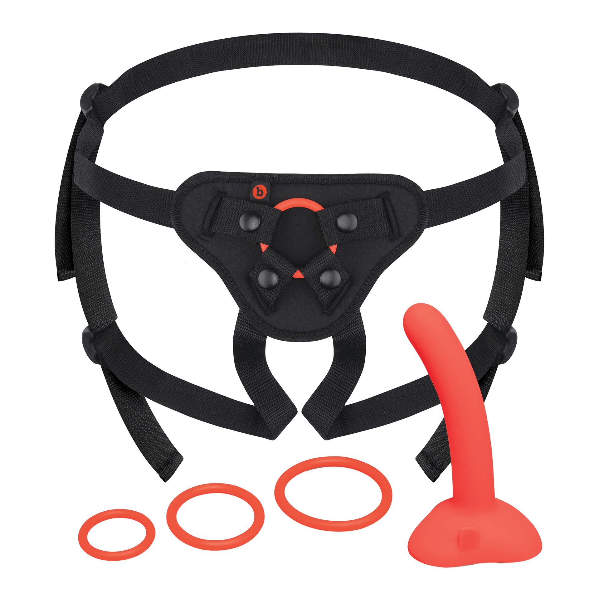 Beginners Strap-On Harness Set With 5 Inch Silicone Dildo Peg