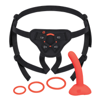 Beginners Strap-On Harness Set With 5 Inch Silicone Dildo Peg