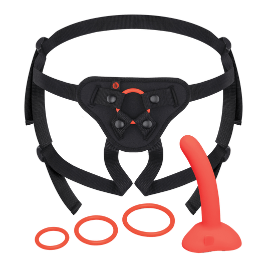 Beginners Strap-On Harness Set With 5 Inch Silicone Dildo Peg