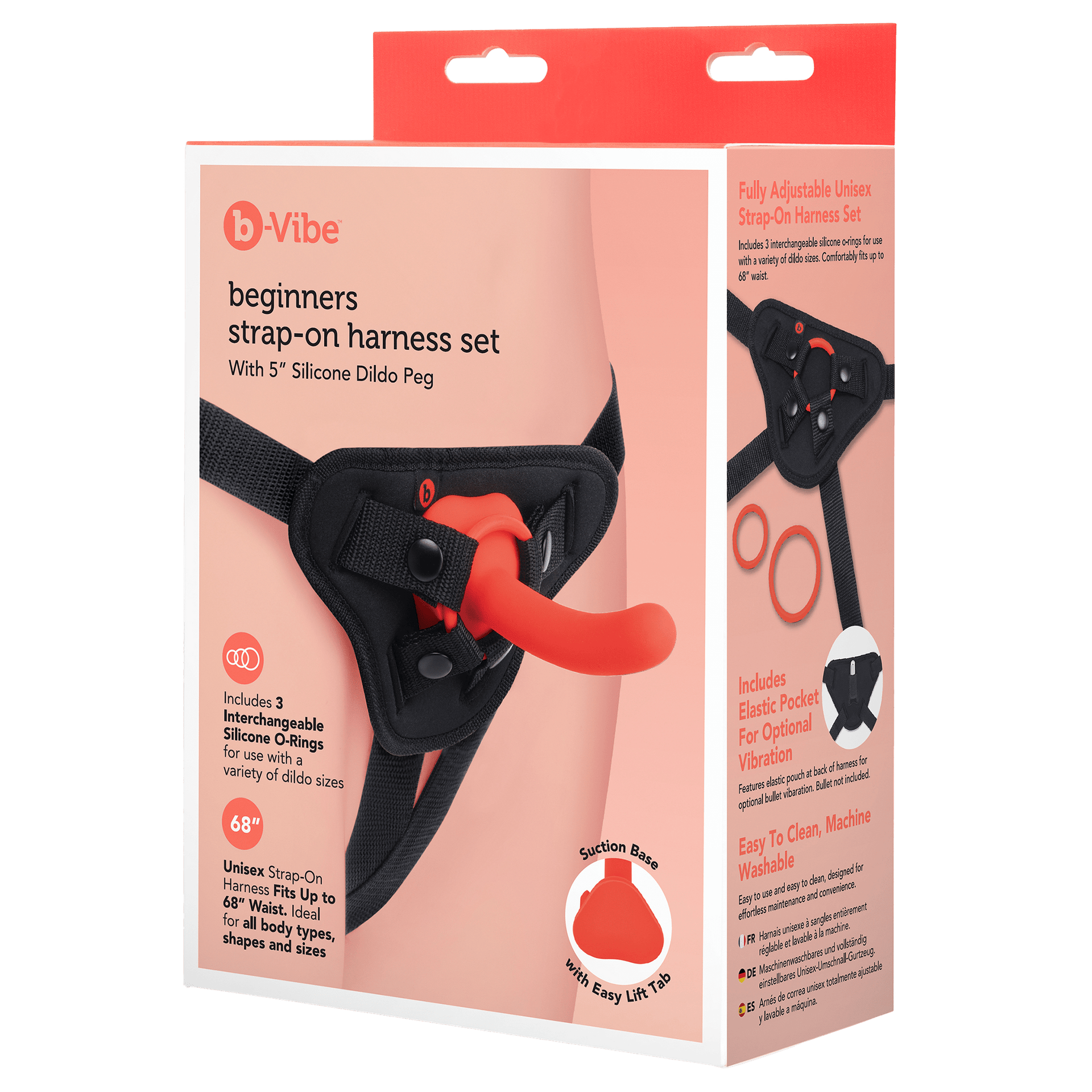Beginners Strap-On Harness Set With 5 Inch Silicone Dildo Peg