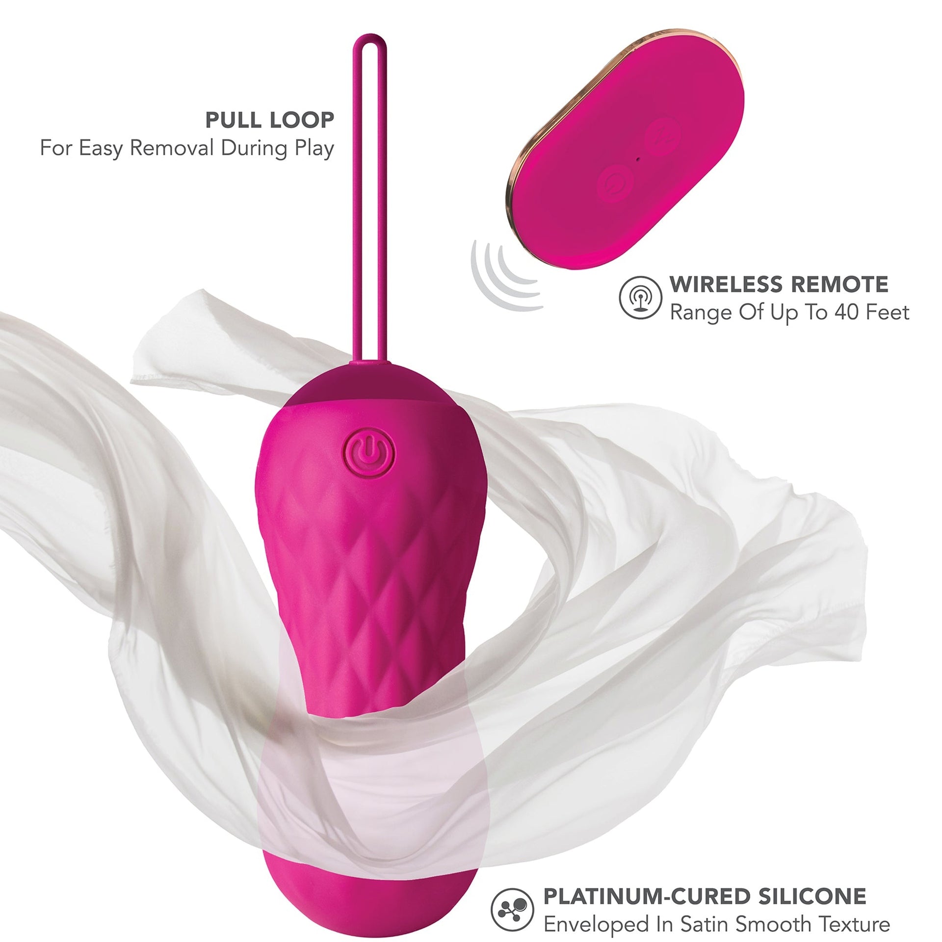 "Carina Velvet" vibraattorimuna kaukosäätimellä