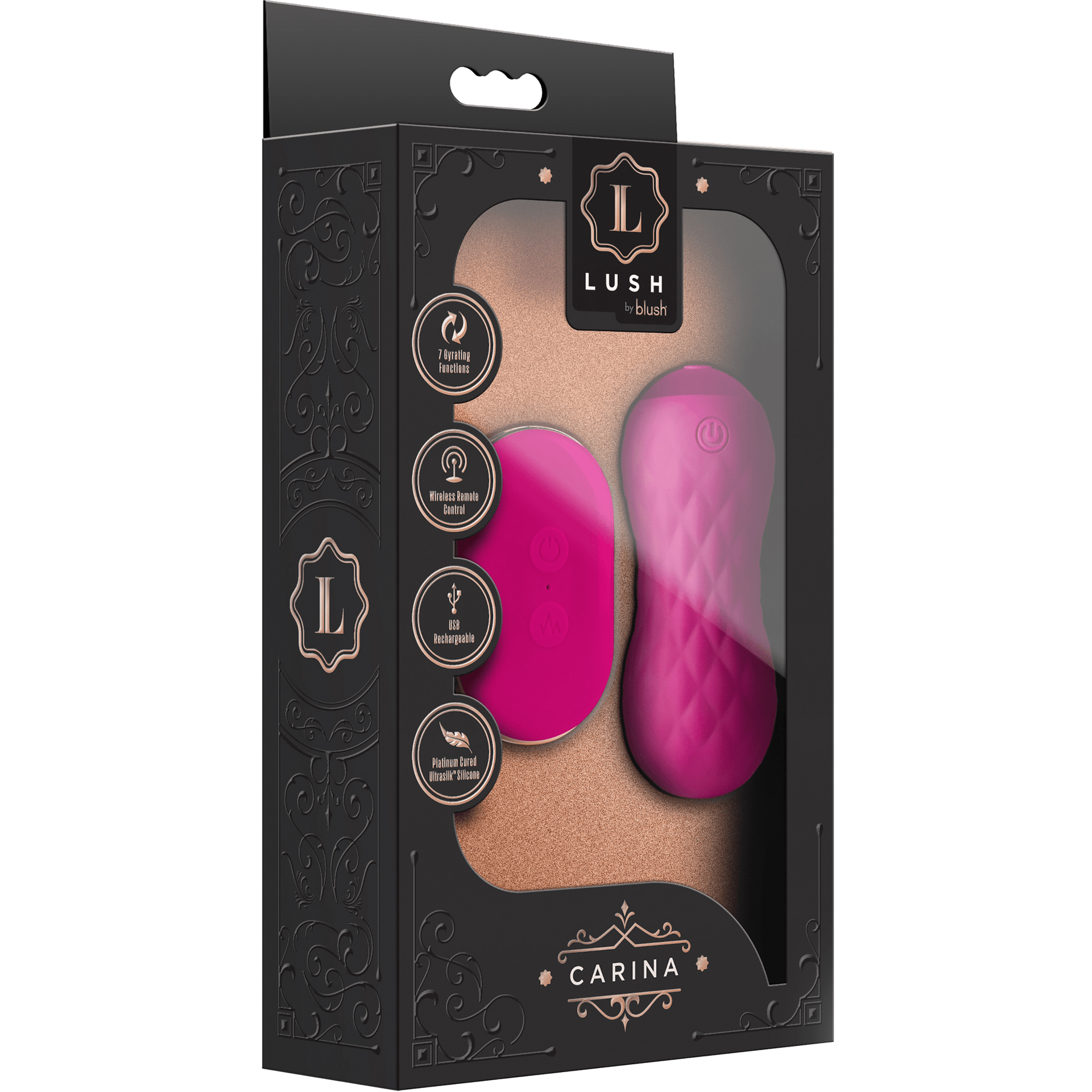 "Carina Velvet" vibraattorimuna kaukosäätimellä