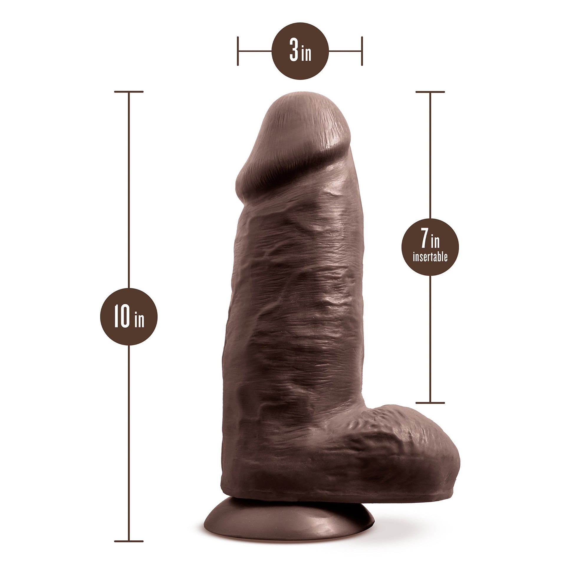 Chub 10 Inch Dildo Chocolate