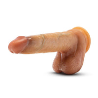 Davinci 8 Inch Sliding Foreskin Dildo With Squeezable Balls Tan