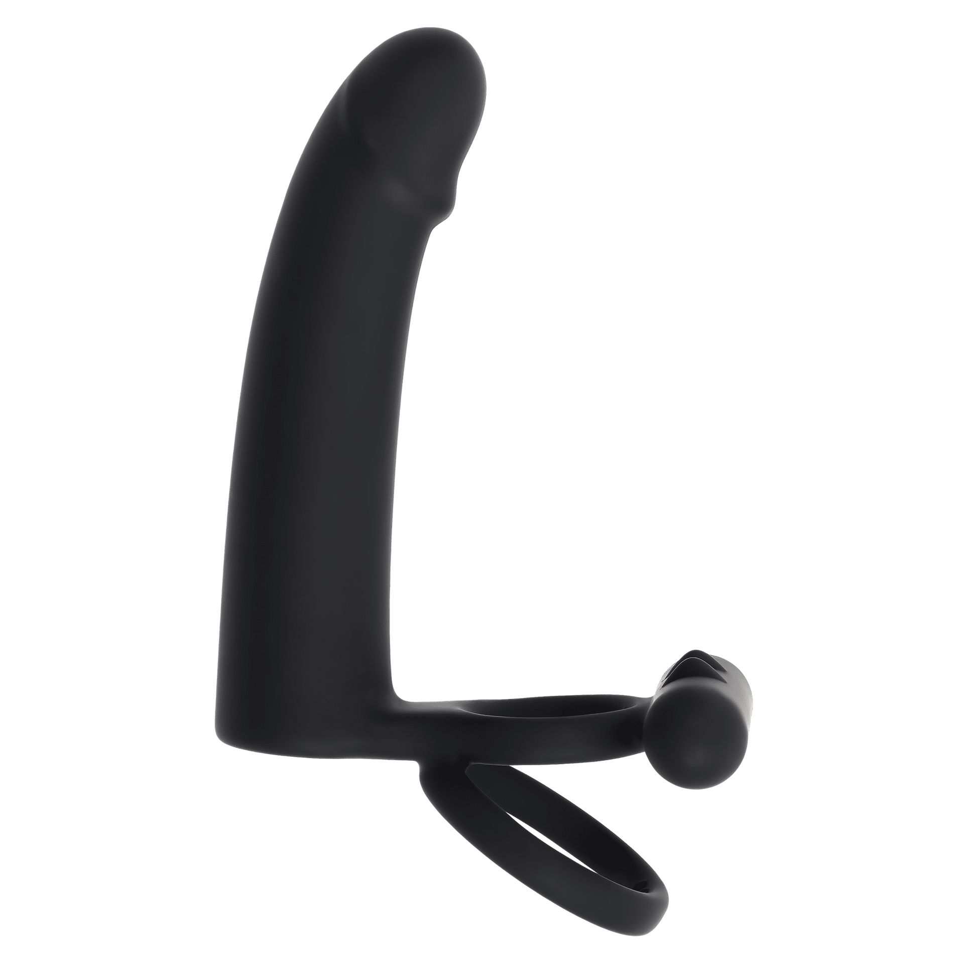 Dildo With Cockring Black