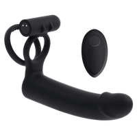 Dildo With Cockring Black