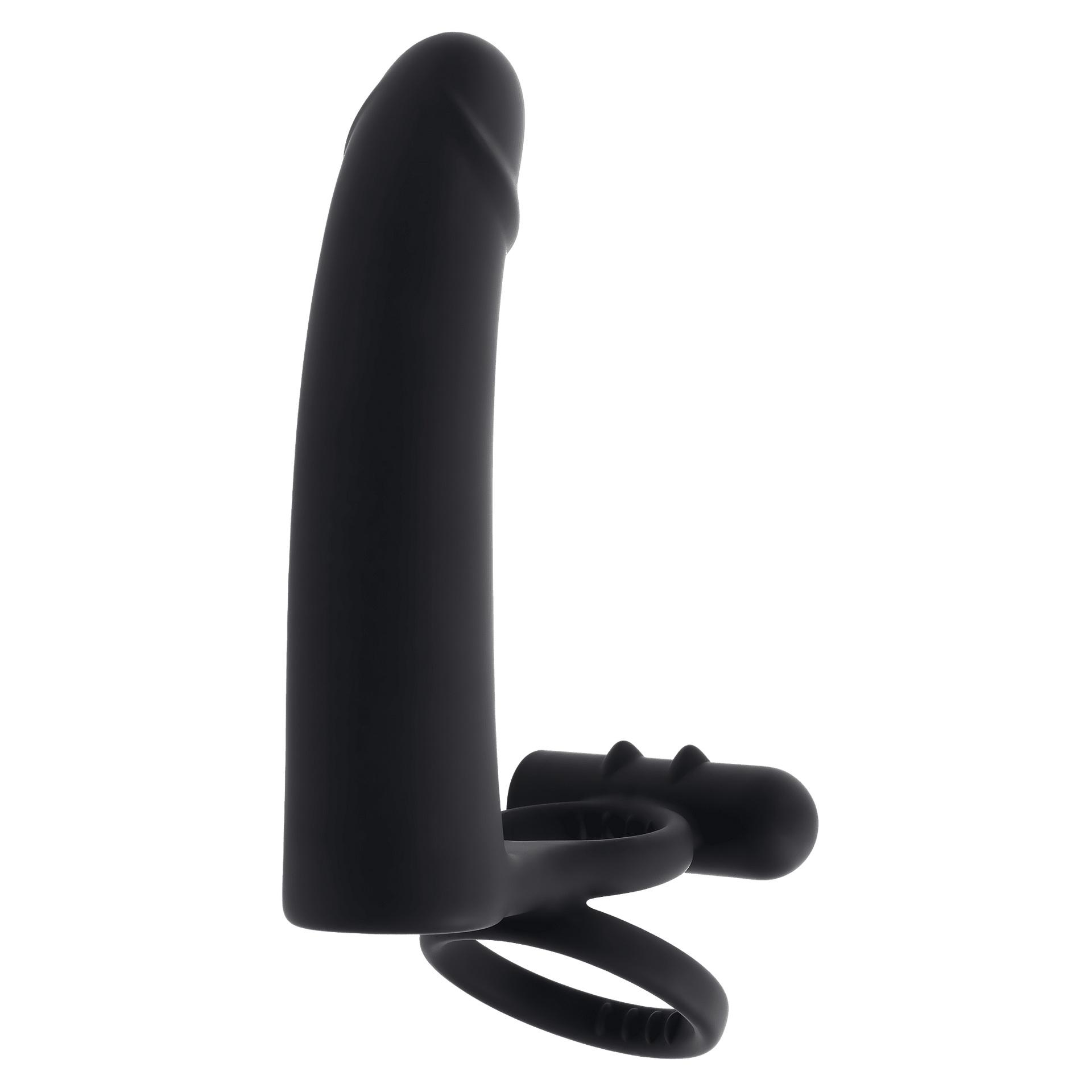 Dildo With Cockring Black