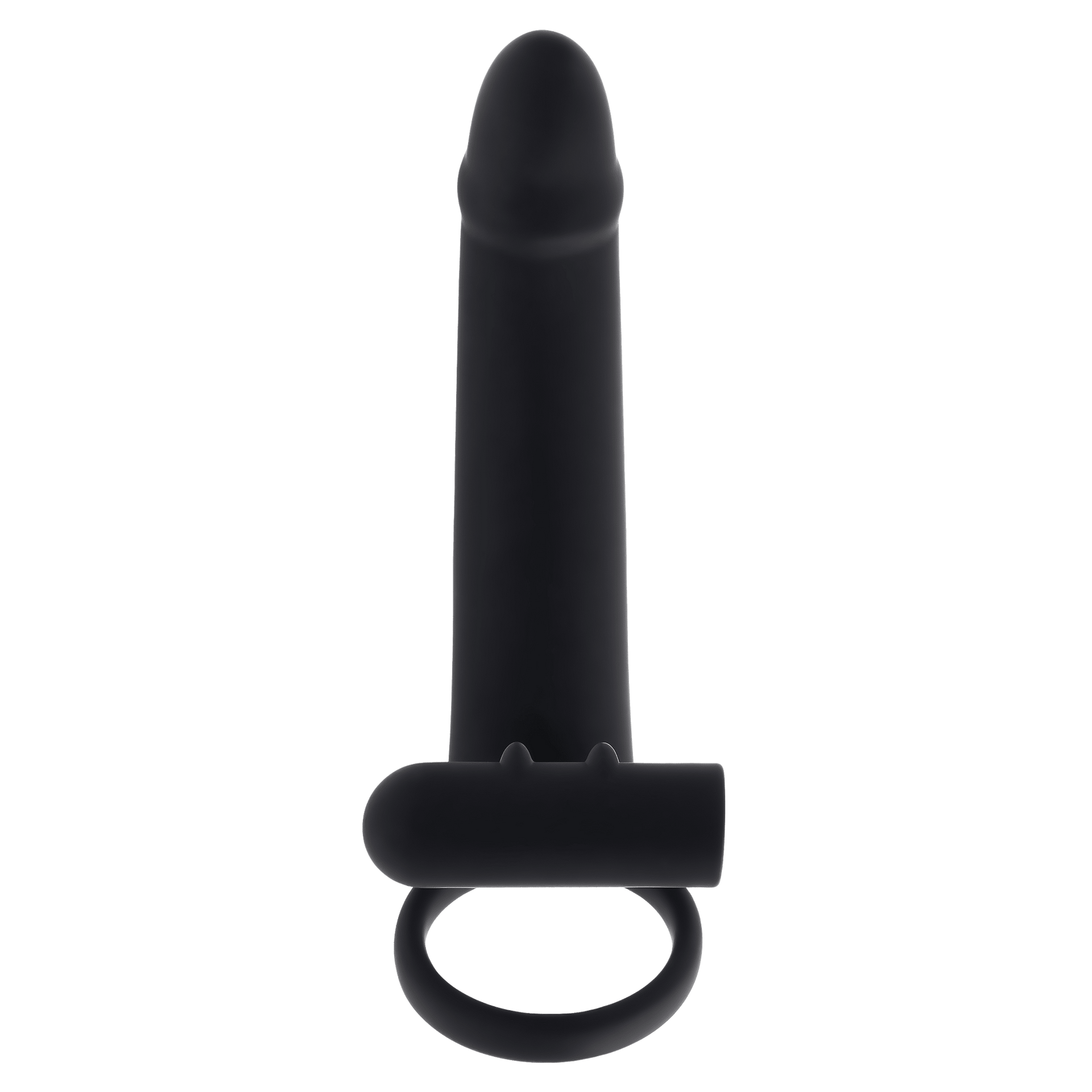 Dildo With Cockring Black