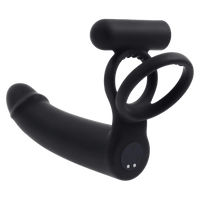 Dildo With Cockring Black