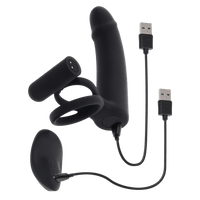 Dildo With Cockring Black