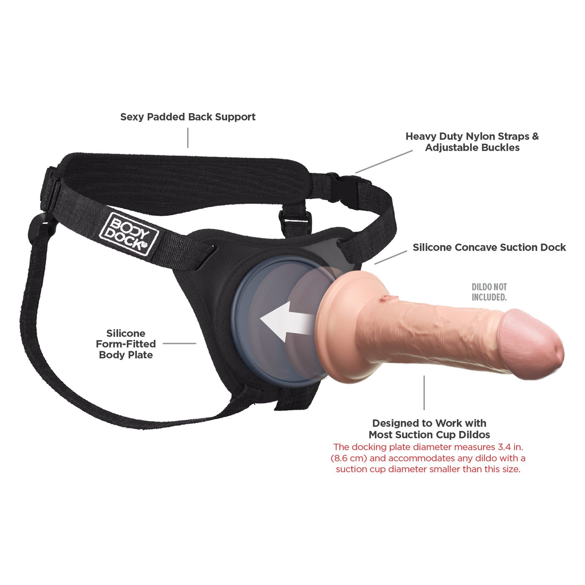 "Elite" strap-on imukuppikiinnityksellä