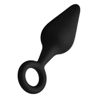 F-10 Silicone Plug W/ Pull Ring Small Black