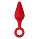 F-10 Silicone Plug W/ Pull Ring Small Red