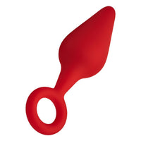 F-10 Silicone Plug W/ Pull Ring Small Red