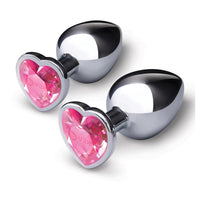 Jewel Heart Metal Butt Plug Training Set