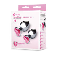 Jewel Heart Metal Butt Plug Training Set