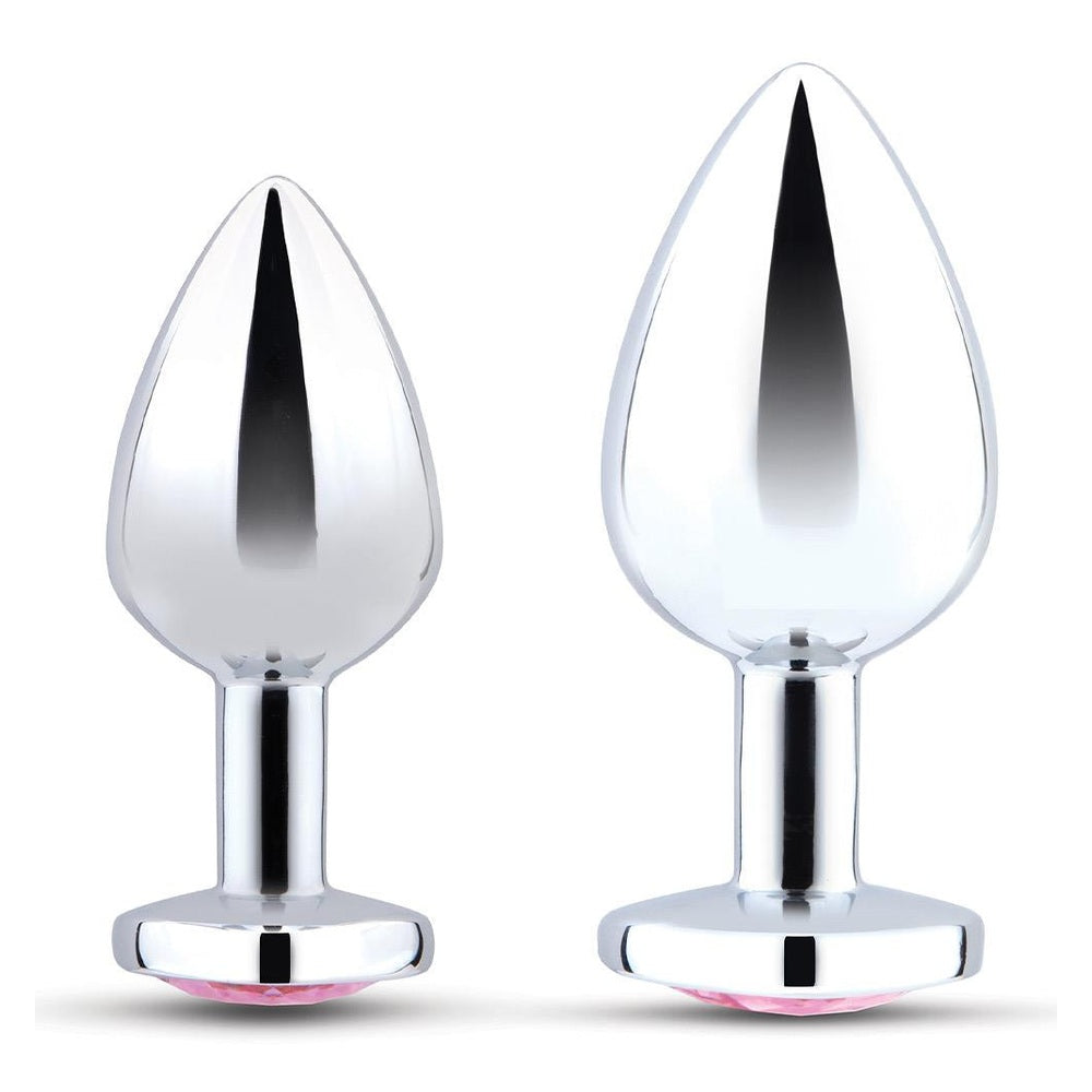 Jewel Heart Metal Butt Plug Training Set