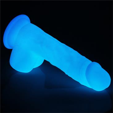 LOVETOY - pimeässä hohtava dildo 20cm