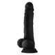 Model A 10.5 Inch Liquid Silicone Dong With Balls Black