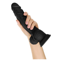 Model A 10.5 Inch Liquid Silicone Dong With Balls Black