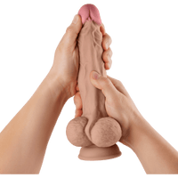 Model A 10.5 Inch Liquid Silicone Dong With Balls Pine