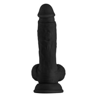 Model A 8.5 Inch Liquid Silicone Dong With Balls Black