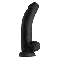 Model C 9.5 Inch Liquid Silicone Dong With Balls Black