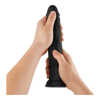 Model J 9.5 Inch Liquid Silicone Dong Black