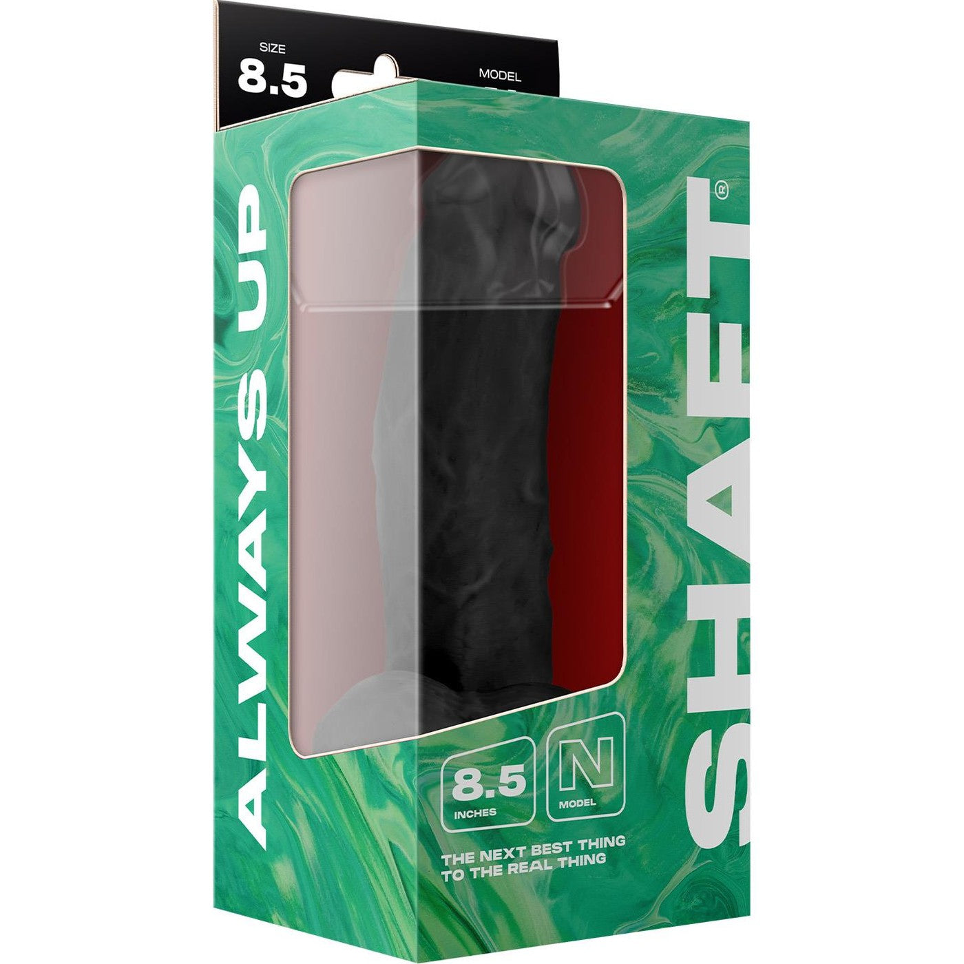 Model N 8.5 Inch Liquid Silicone Dong With Balls Black