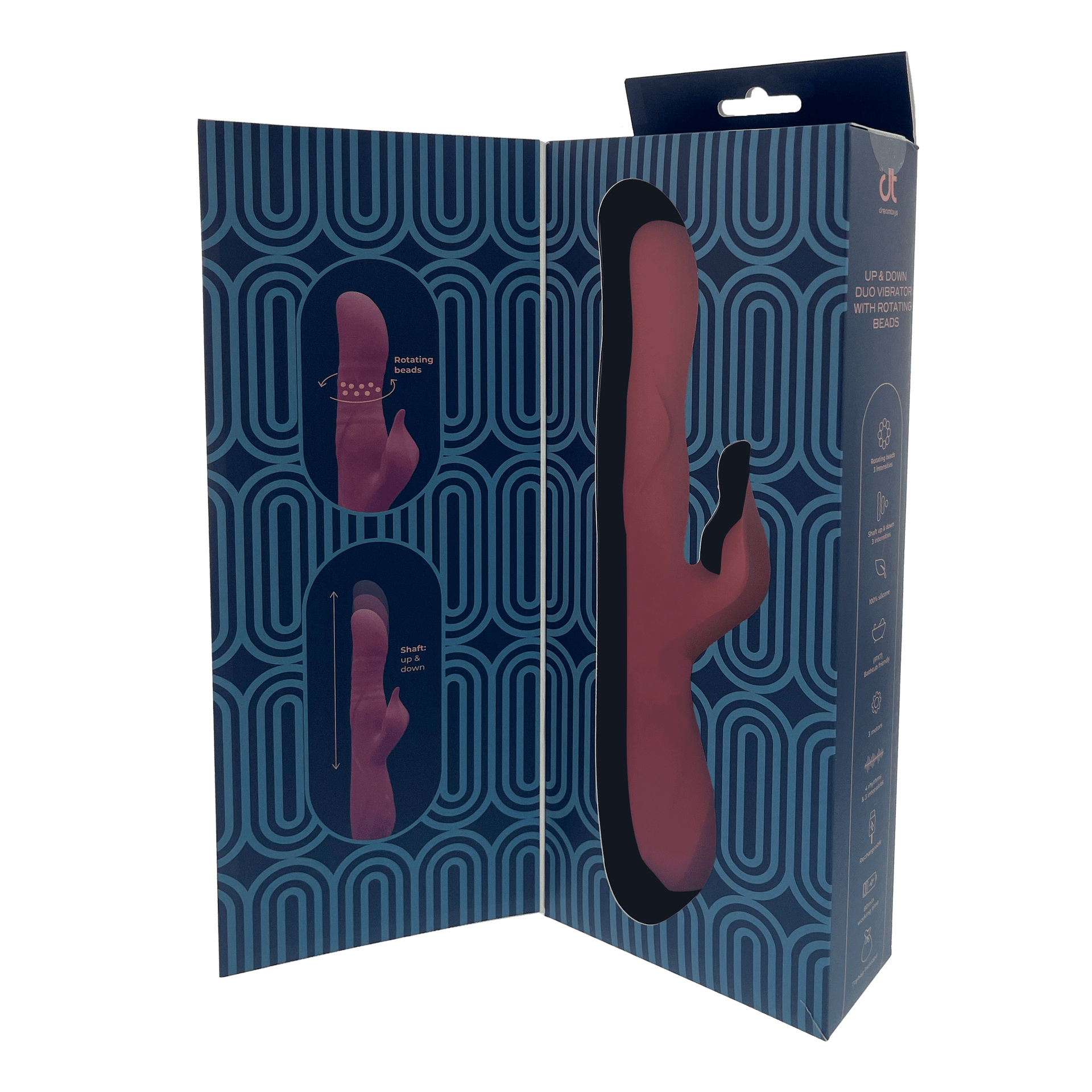 Morgan Up And Down Duo Vibrator With Rotating Beads