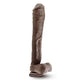 Mr. Ed 13 Inch Dildo With Balls Chocolate