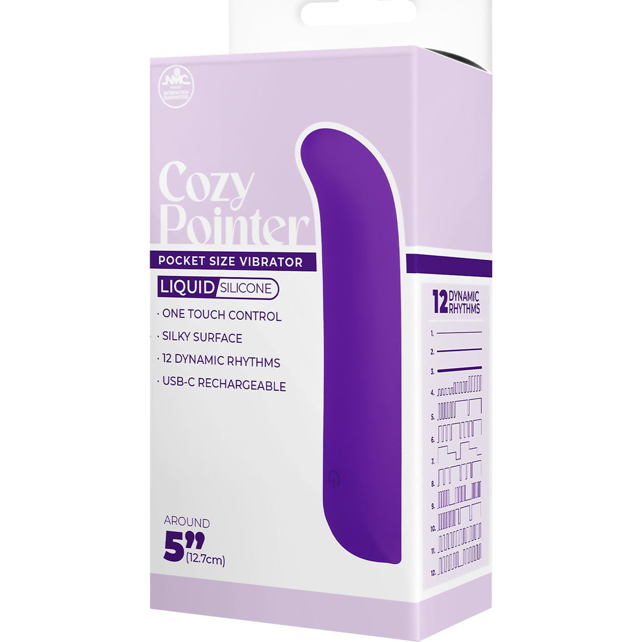 "NMC" - Silikoninen 10-toimintoinen taskukokoinen vibraattori violetti