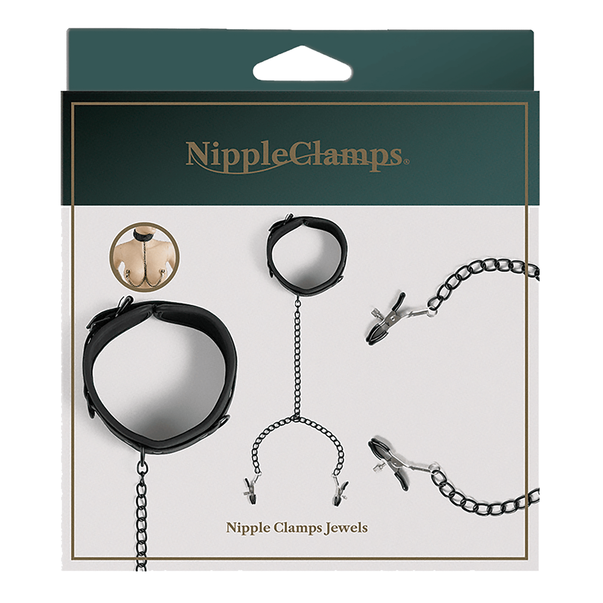 Nännipuristimet kaulapannalla