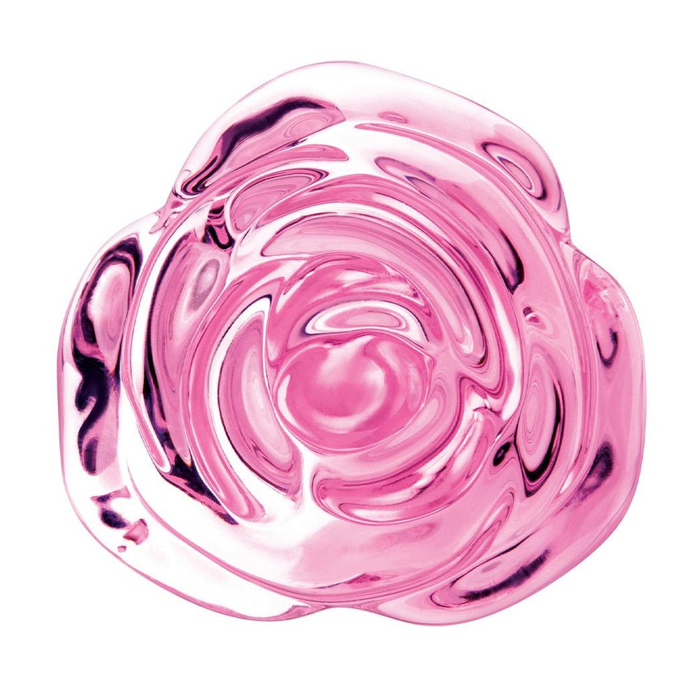 Pink Roses Glass Butt Plug Training Set