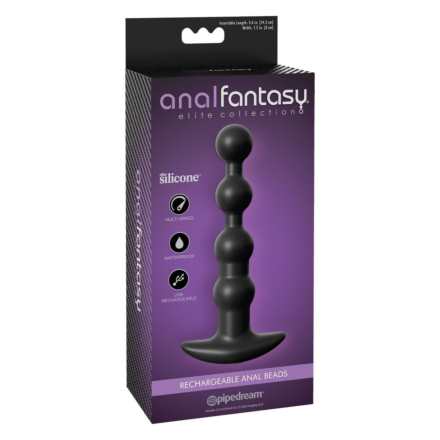Rechargeable Anal Beads Black