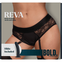 Reva Strap-On Garter Brief With Dildo L