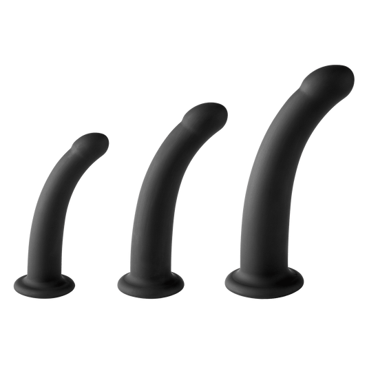 Set Of 3 Dildos Sizes S M L Black