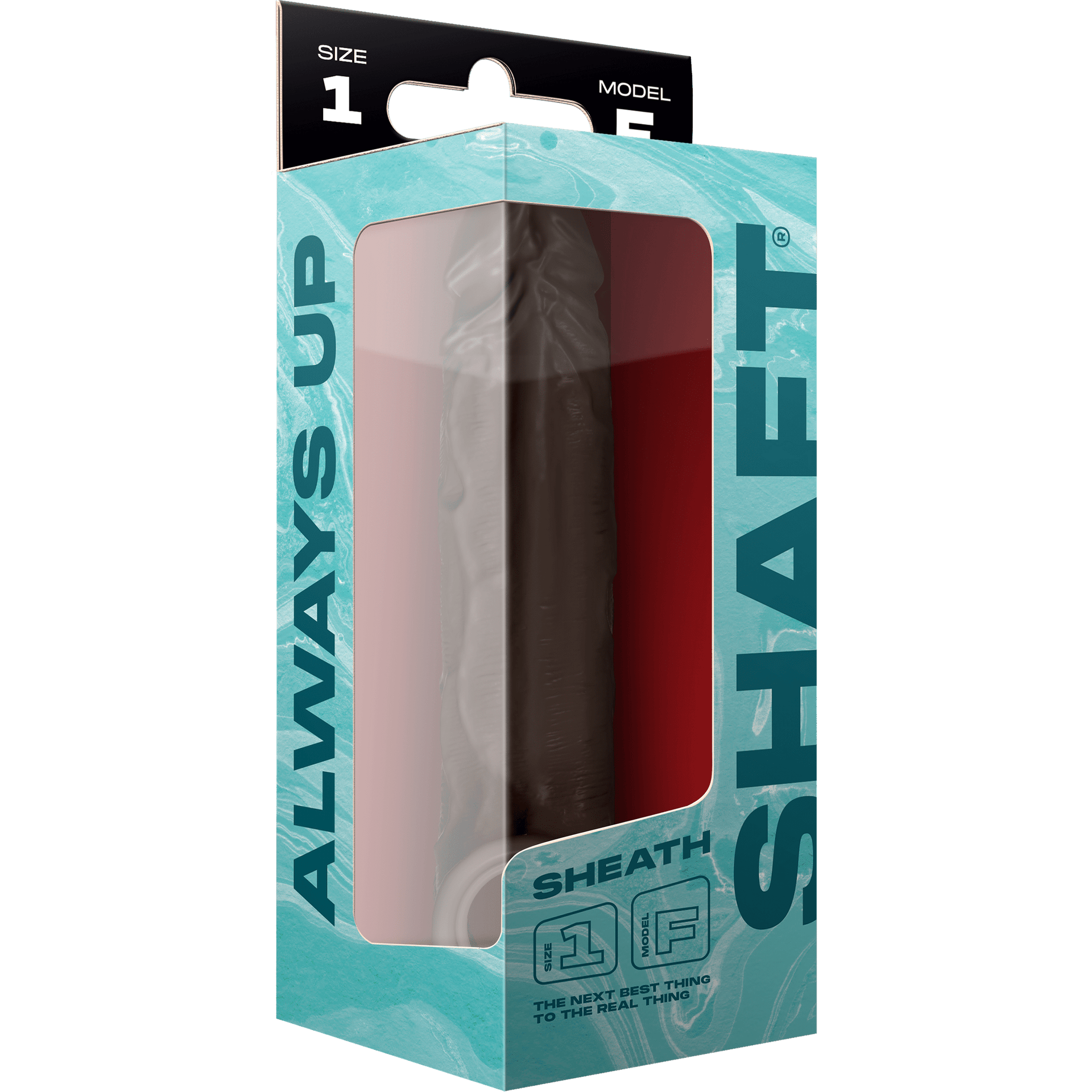 Sheath Model F Size 1 7.8 Inch Liquid Silicone Sleeve Mahogany